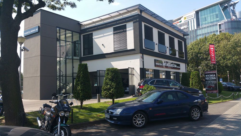 Budynek myjni ręcznej Marcelińska w Poznaniu